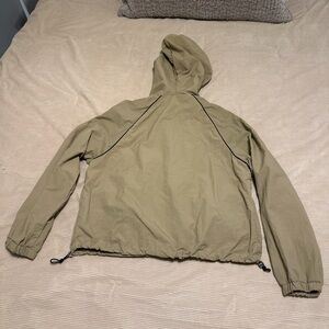 Light Olive Hooded Anorak Jacket